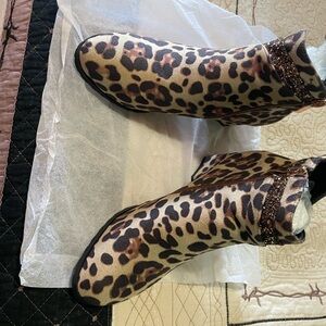 Leopard Print Ankle Boots